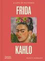 Text: "A Life in Pictures", "Frida Kahlo", "Nancy Durrant". Illustration von Frida Kahlo mit Blumen im Haar.