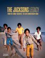 „THE JACKSONS LEGACY, FROM THE FAMILY ARCHIVES, THE 50TH ANNIVERSARY BOOK.“ Fünf junge Männer laufen am Strand.