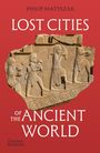 "LOST CITIES OF THE ANCIENT WORLD" von Philip Matyszak. Relief mit Figuren vor rotem Hintergrund.