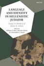 „LANGUAGE AND IDENTITY IN HELLENISTIC JUDAISM“. Eine alte Schriftrolle erscheint im unteren Bereich.
