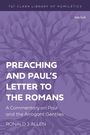 "Preaching and Paul's Letter to the Romans" von Ronald J. Allen. Hintergrund: Lila Baum-Illustration.