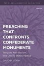 Titel: "Preaching That Confronts Confederate Monuments". Themen: Religion, Rassismus, US-Politik. Baumillustration im Hintergrund.