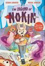 "THE LEGEND OF NOKIN" steht in großen Buchstaben. Drei fröhliche tierähnliche Charaktere in bunten Umhängen laufen energisch.