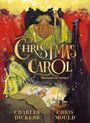 „A Christmas Carol“ von Charles Dickens, illustriert von Chris Mould. Geister und ein Mann im Bett in lebhaften Farben.