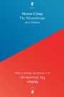 Text: "Martin Crimp, The Misanthrope, after Molière." Oben blau, unten rot. Mittelpunkt diagonale Farbtrennung.
