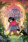 „The Crow Girl and the Cursed Prince“ und „Charlotte Chen“. Illustration eines Mädchens mit schwarzem Haar und einem Frosch im Wald.