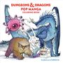 „Dungeons & Dragons Pop Manga Coloring Book.“ Ein Drache, eine Eule und ein Koffer mit Zähnen sind abgebildet.