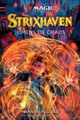 "Magic: The Gathering Strixhaven: Omens of Chaos, Seanan McGuire" - Illustration mit junger Frau und magischen Linien.