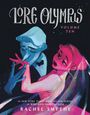 „Lore Olympus Volume Ten“; Illustration zweier Figuren in Blau und Pink, im Stil eines modernen Gemäldes.
