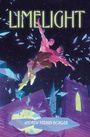 Text: LIMELIGHT. Darunter zwei Menschen, die in einer surrealen Stadtlandschaft zu schweben scheinen.