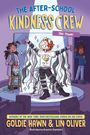 "The After-School Kindness Crew: Star Power." Ein lachendes Kind mit T-Shirt „It's your brain, use it!“ auf einer Bühne.
