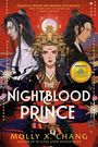"THE NIGHTBLOOD PRINCE" von Molly X. Chang. Drei Figuren, asiatisch inspiriert, mit kunstvollen Details und Symbolen.