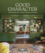 GOOD CHARACTER: Design with Intention to Reveal Your Home’s Personality. Grüner Raum mit Bücherregalen und Esstisch.