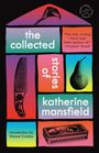 "the collected stories of katherine mansfield," Zitat von Virginia Woolf, Kamm, Birne, Schatulle, farbenfrohes Design.
