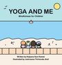"YOGA AND ME. Mindfulness for Children. Vier Kinder am Strand, ein Boot im Wasser, Vögel fliegen, ein gelber Himmel."