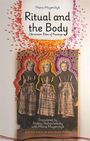 "Ritual and the Body: Ukrainian Rites of Passage." Drei Frauen in Tracht sind von bunten Punkten umrahmt.
