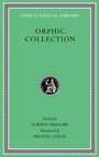 "LOEB CLASSICAL LIBRARY ORPHIC COLLECTION" auf grünem Hintergrund. Mittig ein Emblem. Bearbeitet von Alberto Bernabé.