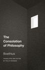 "The Consolation of Philosophy" von Boethius, übersetzt von Philip Freeman. Dunkler Raum mit heller, rechteckiger Öffnung.
