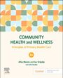 „COMMUNITY HEALTH and WELLNESS: Principles of Primary Health Care, 8e, Ailsa Munns und Jax Grigsby“ vor buntem Muster.
