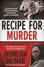 "Recipe for Murder", Buchcover von Duncan McNab. Oben Knoblauch und Pilze, unten Frau mit Brille.