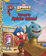 "Voyage to Spider Island". Illustration mit Spiderman in Piratenkleidung und zwei weiteren Figuren auf einem Schiff.