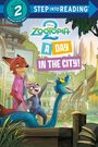 "Step Into Reading", "Zootopia 2", "A Day in the City!" Illustration von Figuren in einer lebhaften Stadtszene.
