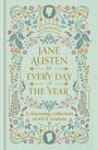 Tara Richardson, "JANE AUSTEN for EVERY DAY of THE YEAR", florales Design mit Pfauen und Silhouette.