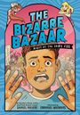 "The Bizarre Bazaar: Riot! at the Fairy Zoo" steht oben in großen Buchstaben. Eine Illustration zeigt eine erschrockene Person.