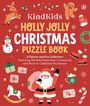 "KindKids HOLLY JOLLY CHRISTMAS PUZZLE BOOK. Weihnachtsmotive: Rentier, Lebkuchenmann, Schneemann, Geschenke, Santa."
