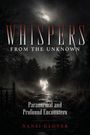 WHISPERS FROM THE UNKNOWN, Paranormal and Profound Encounters von Nansi Glover. Düsterer Wald, Mondlicht, neblige Gestalt.