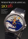 "Wristwatch Annual 2026" in großen Buchstaben oben. Bild einer Uhr mit einem Joker-Themenzifferblatt, „The Fool“.