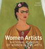 "Women Artists. National Museum of Women in the Arts. Third Edition." Eine Frau mit Blumen im Haar, stilvolle Kleidung.