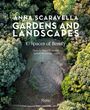 Titel: "Anna Scaravella Gardens and Landscapes: 10 Spaces of Beauty." Obenansicht von Bäumen und einem runden Garten.