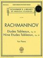Sergei Rachmaninoff: Etudes Tableaux, Op. 33 & 39: Schirmer Library of Classics Volume 2002 Piano Solo, Buch