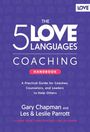 Ein violettes Buchcover mit großen, weißen Text: "The 5 Love Languages Coaching Handbook". Autoren: Gary Chapman.