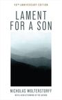 "Lament for a Son", 40th Anniversary Edition von Nicholas Wolterstorff. Schwarz-weiße, neblige Berglandschaft.