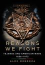 „REASONS WE FIGHT“, „TEJANOS AND AMERICAN WARS 1836–1972“, „ALEX MENDOZA“. Bronzenes Emblem mit Freiheitsstatue.