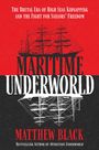 Sehr auffällige rote und schwarze Buchcover-Grafik mit dem Titel „Maritime Underworld“ und einem Segelschiff.