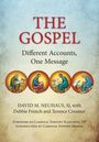 "THE GOSPEL. Different Accounts, One Message. Autoren: David M. Neuhaus, SJ, Debbie French, Terence Creamer. Vorwort von Timothy Radcliffe, Einführung von Stephen Brislin." Darunter vier Ikonen christlicher Evangelisten.
