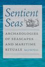 "Sentient Seas: Archaeologies of Seascapes and Maritime Rituals" von Ian J. McNiven. Im Hintergrund blaues Meer.