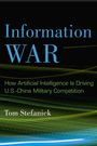 Information WAR. How Artificial Intelligence Is Driving U.S.-China Military Competition. Tom Stefanick. Abstrakte grüne Linien.
