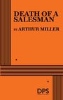 "DEATH OF A SALESMAN" von ARTHUR MILLER, oranges Cover, schwarze Sterne und Linien, "DPS" unten rechts.
