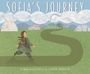 „SOFIA'S JOURNEY: A Migration Story by CARIN BERGER“. Eine Illustration zeigt ein Mädchen auf einem grünen Weg mit Hügeln.