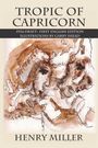 „Tropic of Capricorn“, „1934 Draft – First English Edition“, Illustrationen von Garry Shead. Gesichtskonturen in einer Landkarte.