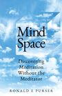 Text: "Mind Space: Discovering Meditation Without the Meditator, RONALD E PURSER." Himmelhintergrund mit Wolken.