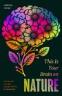 Eine bunte Illustration eines Gehirns, geformt aus Blumen. Texte: "JENNIFER CHESAK", "This Is Your Brain on NATURE", "IMPROVE FOCUS, CREATIVITY, & MEMORY".