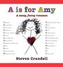 Titel: "A is for Amy: A sassy, funny romance". Autor: Steven Crandell. Illustration einer lächelnden Person mit Herz.