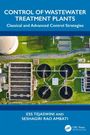 Buchcover mit Text: "CONTROL OF WASTEWATER TREATMENT PLANTS" und Autoren "ESS TEJASWINI AND SESHAGIRI RAO AMBATI". Luftaufnahme einer Kläranlage.
