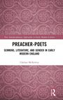 "New Interdisciplinary Approaches to Early Modern Culture. PREACHER-POETS. Chelsea McKelvey." Rotes Muster-Hintergrund.