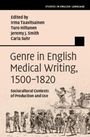 : Genre in English Medical Writing, 1500-1820, Buch